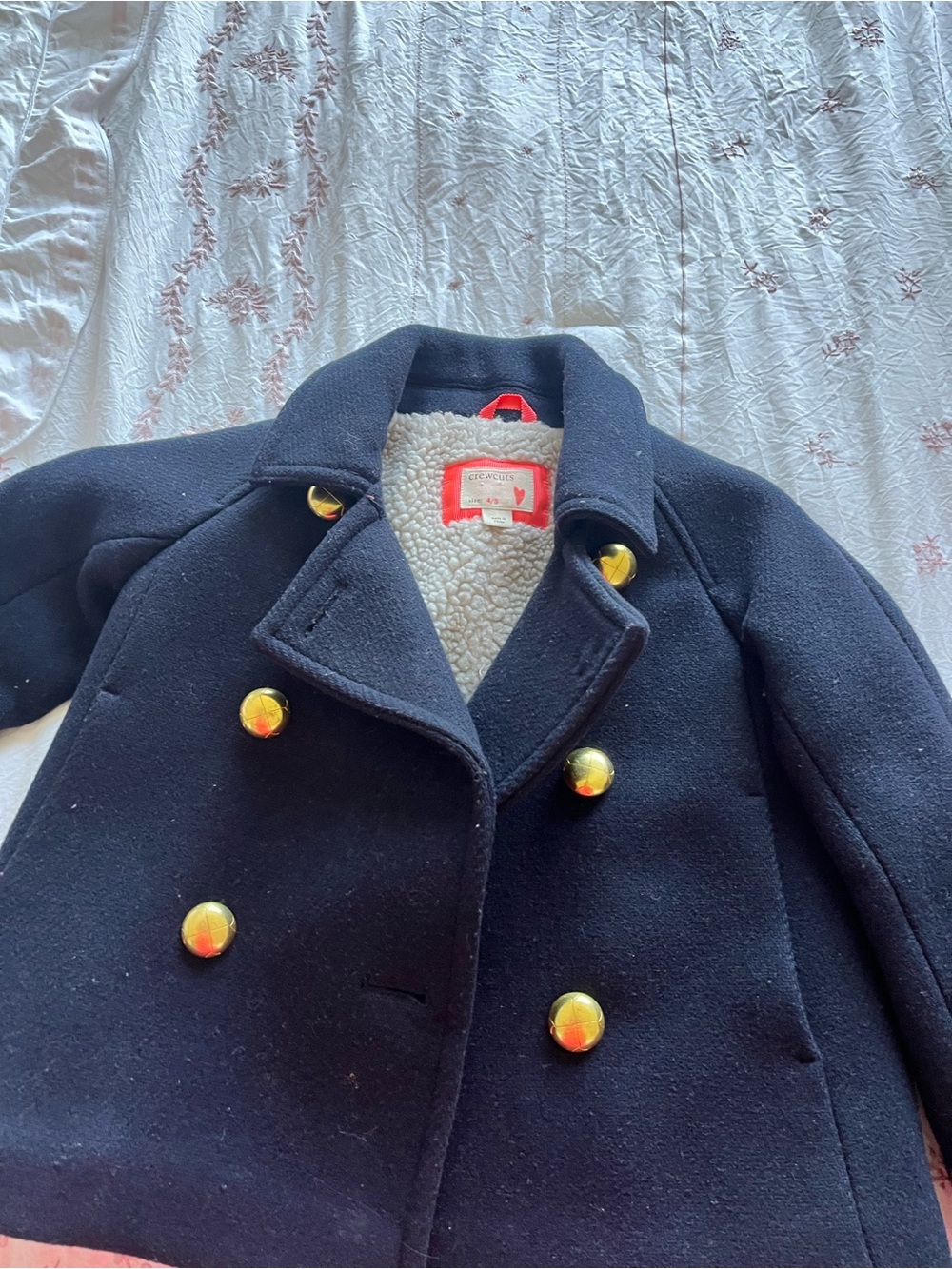 Crewcuts Navy Peacoat with Gold Buttons
